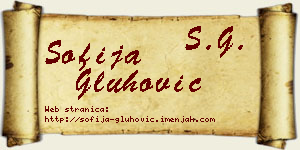 Sofija Gluhović vizit kartica